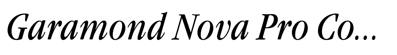Garamond Nova Pro Condensed Italic